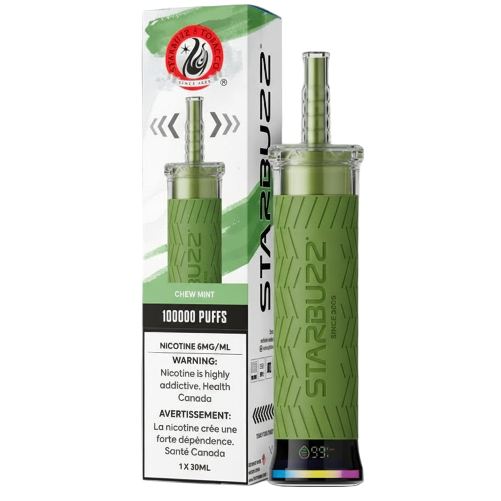 petit vap Starbuzz 100k Disposable Shisha Vape - Chew Mint | Disposable Vapes | Pick  your Flavour