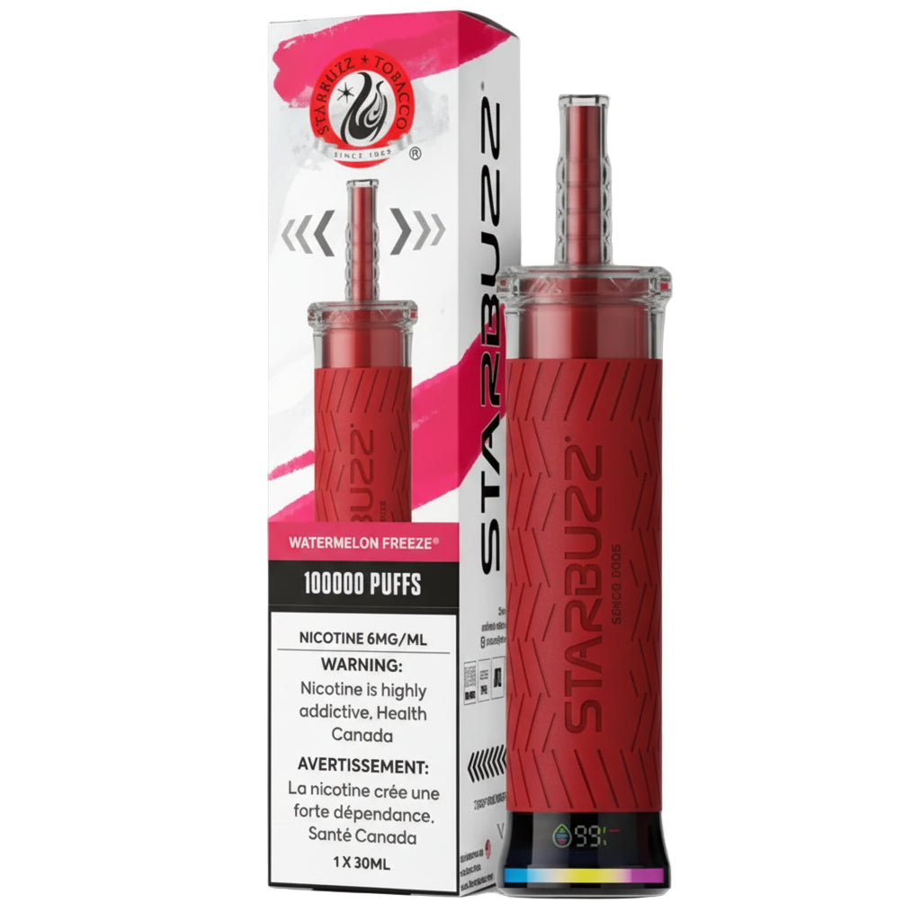 Starbuzz 100k Disposable Shisha Vape - Watermelon Freeze - Wee Shisha N Vape