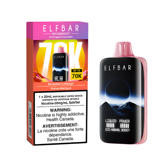 Elf Bar Moonnight 70K - Strawberry Mango - Wee Shisha N Vape