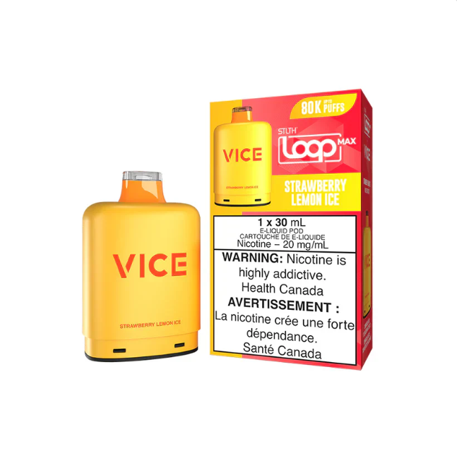 Strawberry Lemon Ice - STLTH Loop Max x Vice Pod - Wee Shisha N' Vape