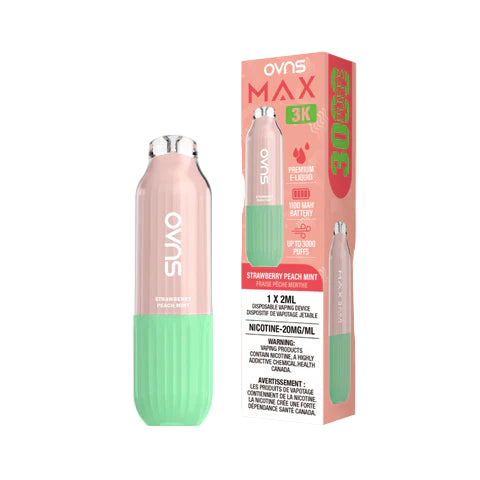 OVNS Max 3K - Strawberry Peach Mint -  Wee Shisha N Vape