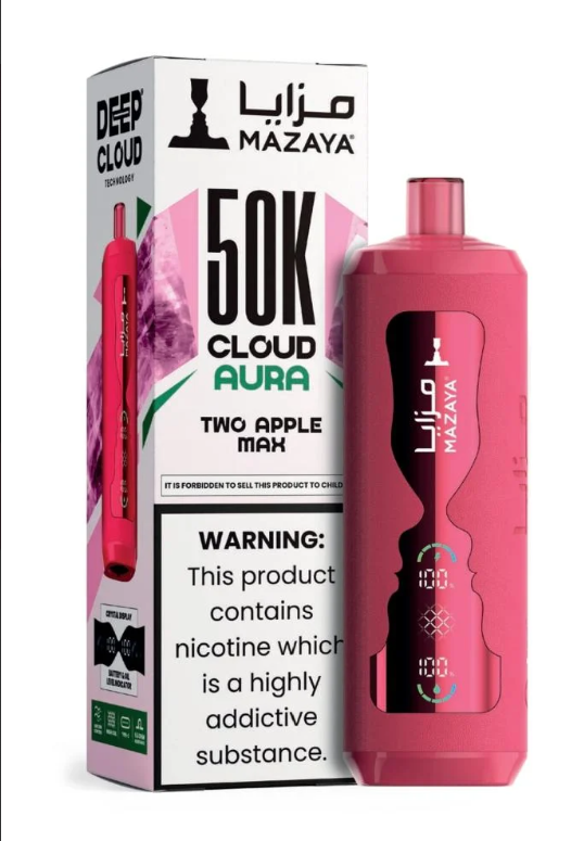 Two Apple Max - Mazaya Cloud Aura 50K - Wee Shisha N' Vape