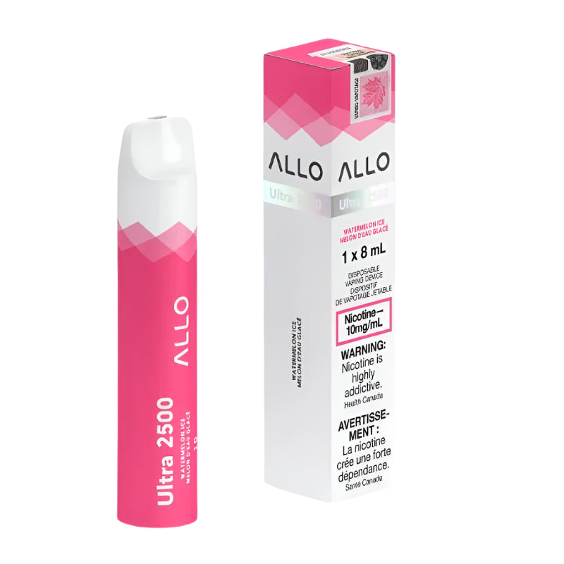 Allo 2500 Puffs - 10mg- watermelon ice - Disposable - Wee Shisha N Vape