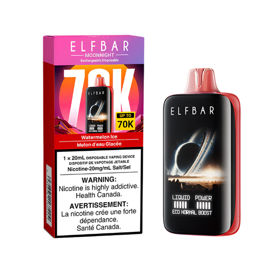 Elf Bar Moonlight 70K - Watermelon Ice - Wee Shisha N Vape