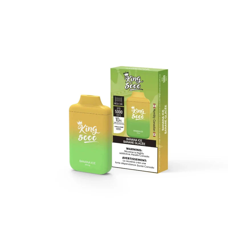 King Nic Free 6k Puffs - Banana Ice