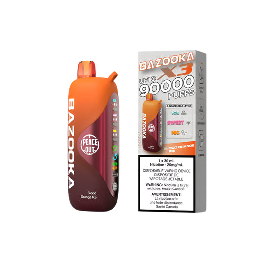 Bazooka Peace Out X3 90K Puffs - Blood Orange Ice
