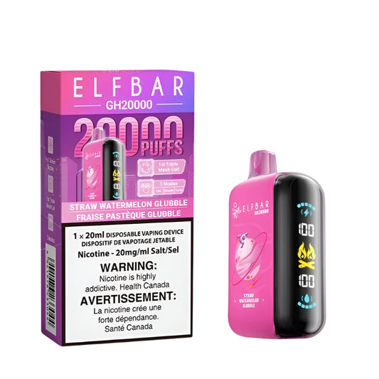Elf Bar GH20000 -Straw Watermelon Glubble - disposable - wee shisha n vape