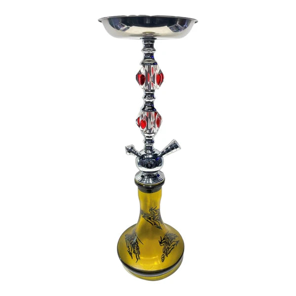 Colourful Dragon -1 Hose Hookah -(22")-Orange-Wee Shisha N Vape