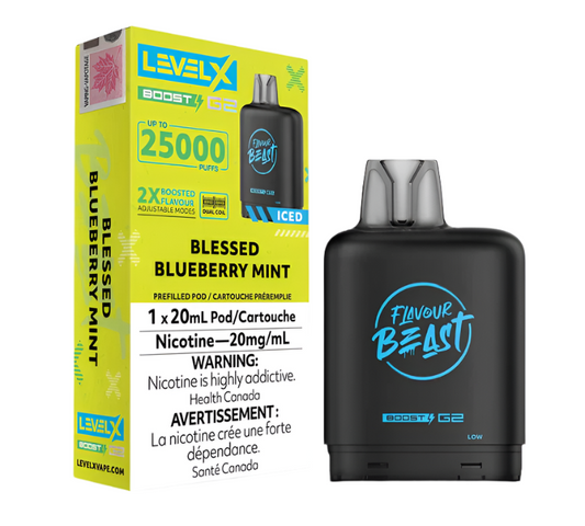 Flavour Beast Level X Boost G2 25K - Blessed Blueberry Mint - Wee Shisha N Vape