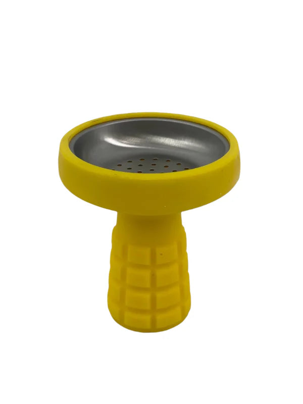 Hookah Silicone Bowl (Metal) - Yellow - Wee Shisha N Vape
