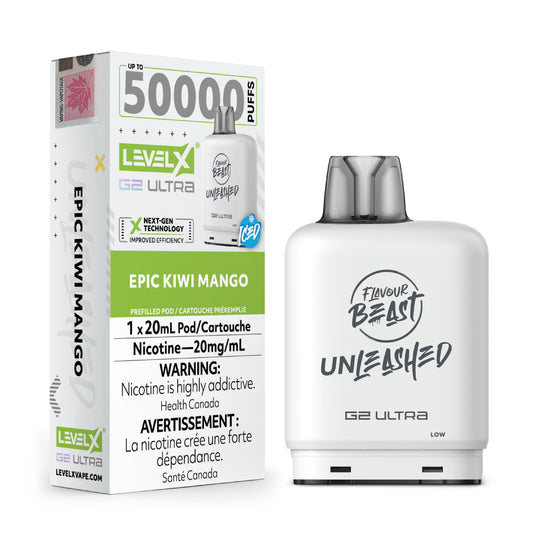 Flavour Beast Level X G2 Ultra Unleashed Pod 50K - Epic Kiwi Mango - Wee Shisha N Vape