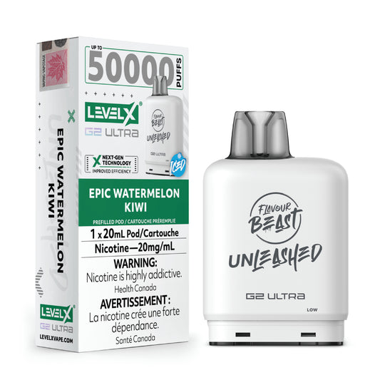 Flavour Beast Level X G2 Ultra Unleashed Pod 50K - Epic Watermelon Kiwi - Wee Shisha N Vape