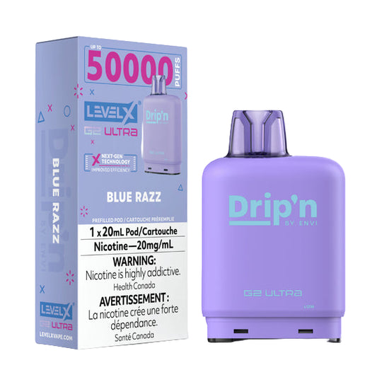 Drip'n Level X G2 Ultra Pod 50K - Blue Razz - Wee Shisha N Vape