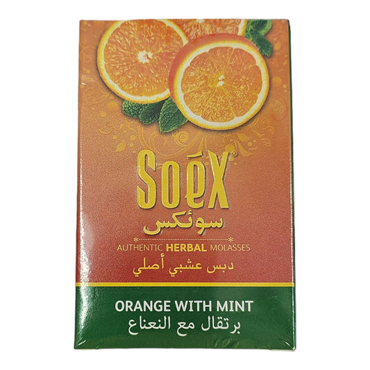 Soex Herbal Molasses -50g - Orange With Mint-Wee Shisha N Vape