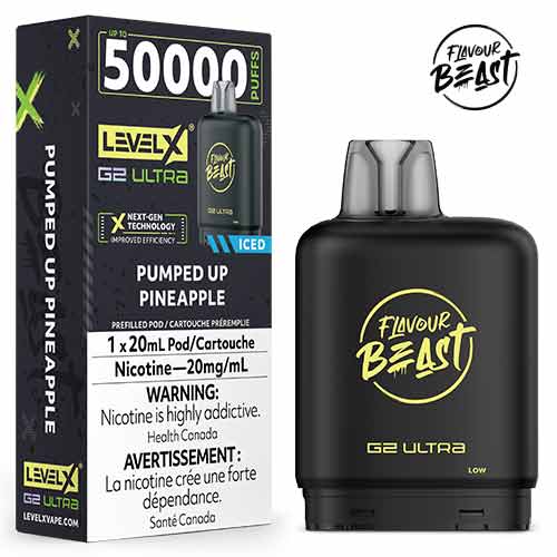Flavour Beast Level X G2 Ultra Pod 50k - Pumped Up Pineapple- Pods - Wee Shisha N Vape