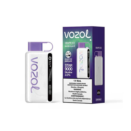 Vozol Star 9000 - Grape Ice - Disposable - Wee Shisha N Vape