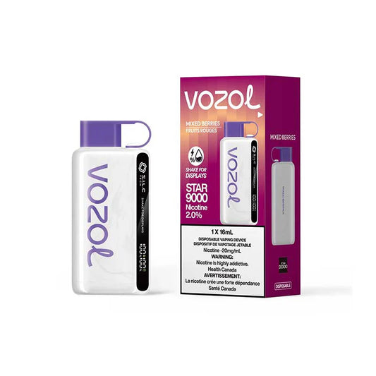 Vozol Star 9000 - Mixed Berries - Disposable - Wee Shisha N Vape