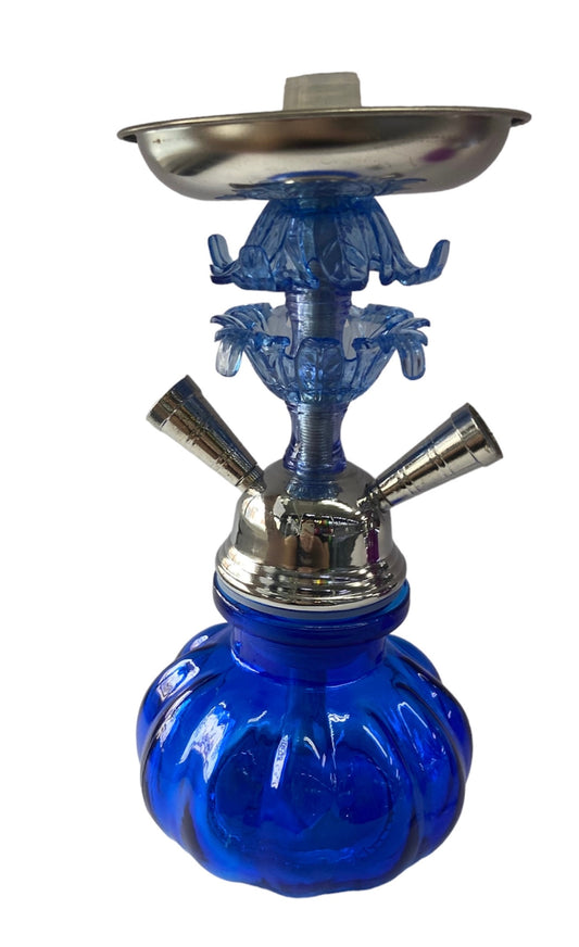 Blue Colored (9") 2 Hose Hookah - Hookah - Wee Shisha N Vape
