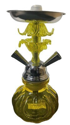 Yellow Colored (9") 2 Hose Hookah - Hookah - Wee Shisha N Vape