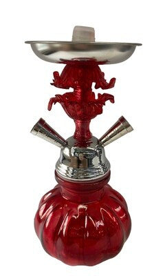 Red Colored (9") 2 Hose Hookah - Hookah - Wee Shisha N Vape