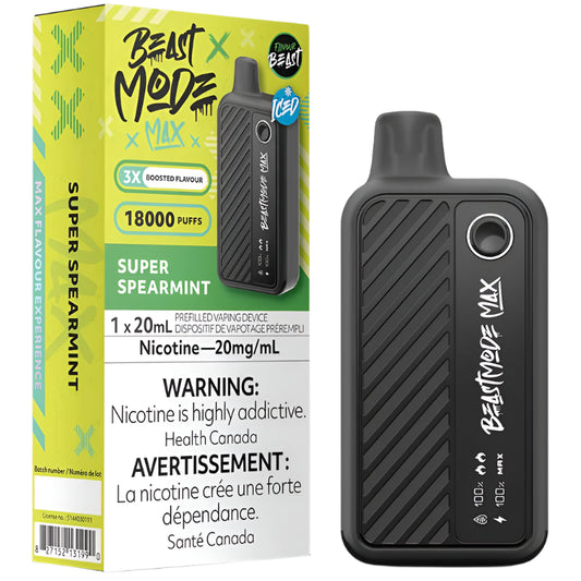 Flavour Beast- Mode Max-18k-Super Spearmint -Wee Shisha N Vape