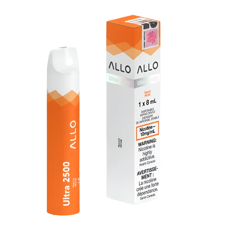 Allo 2500 Puffs - 10mg- Peach - Disposable - Wee Shisha N Vape