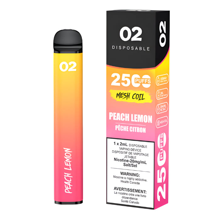 Ovns 02 2500 Puffs - Peach Lemon - Wee Shisha N Vape