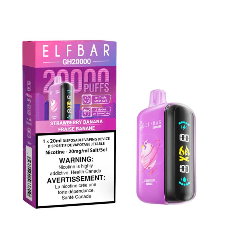 Elf Bar GH20000 - Strawberry Banana - disposable - wee shisha n vape