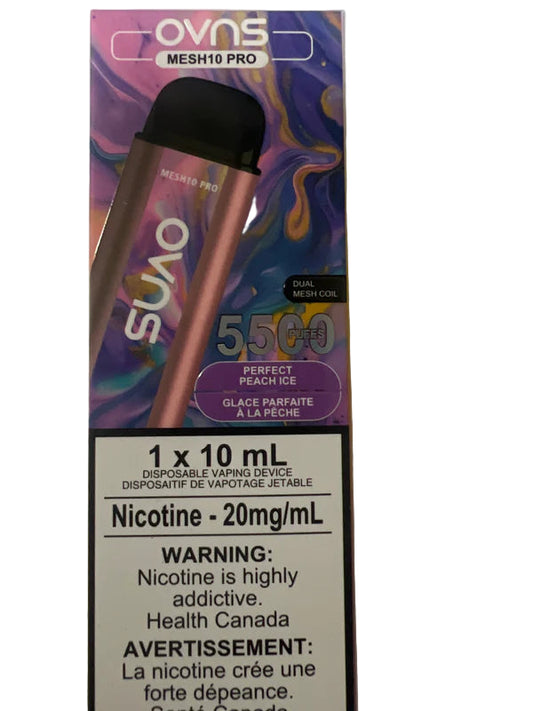 Ovns Mesh 10 Pro 5500 Puffs - Perfect Peach Ice - Wee Shisha N Vape