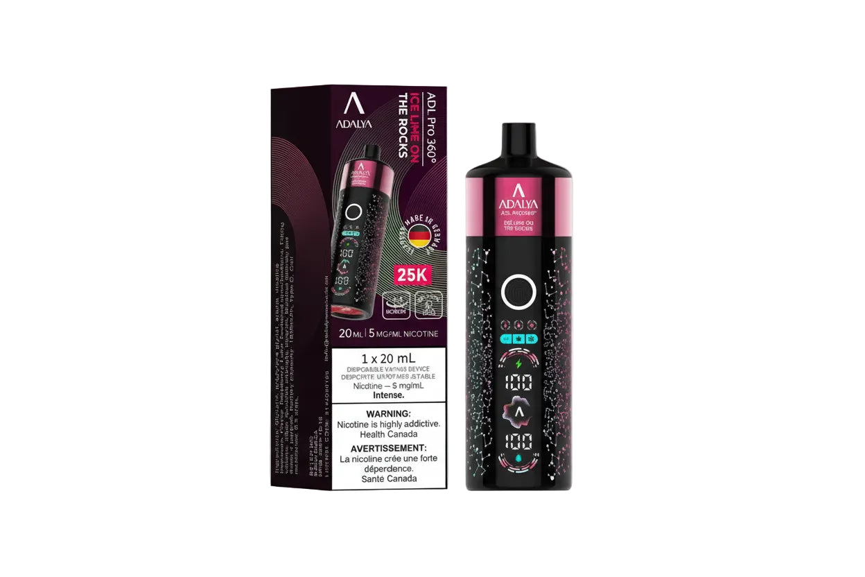 Adalya ADL Pro 25K - Hookah Vape - Ice Lime on the Rocks - Wee Shisha N Vape