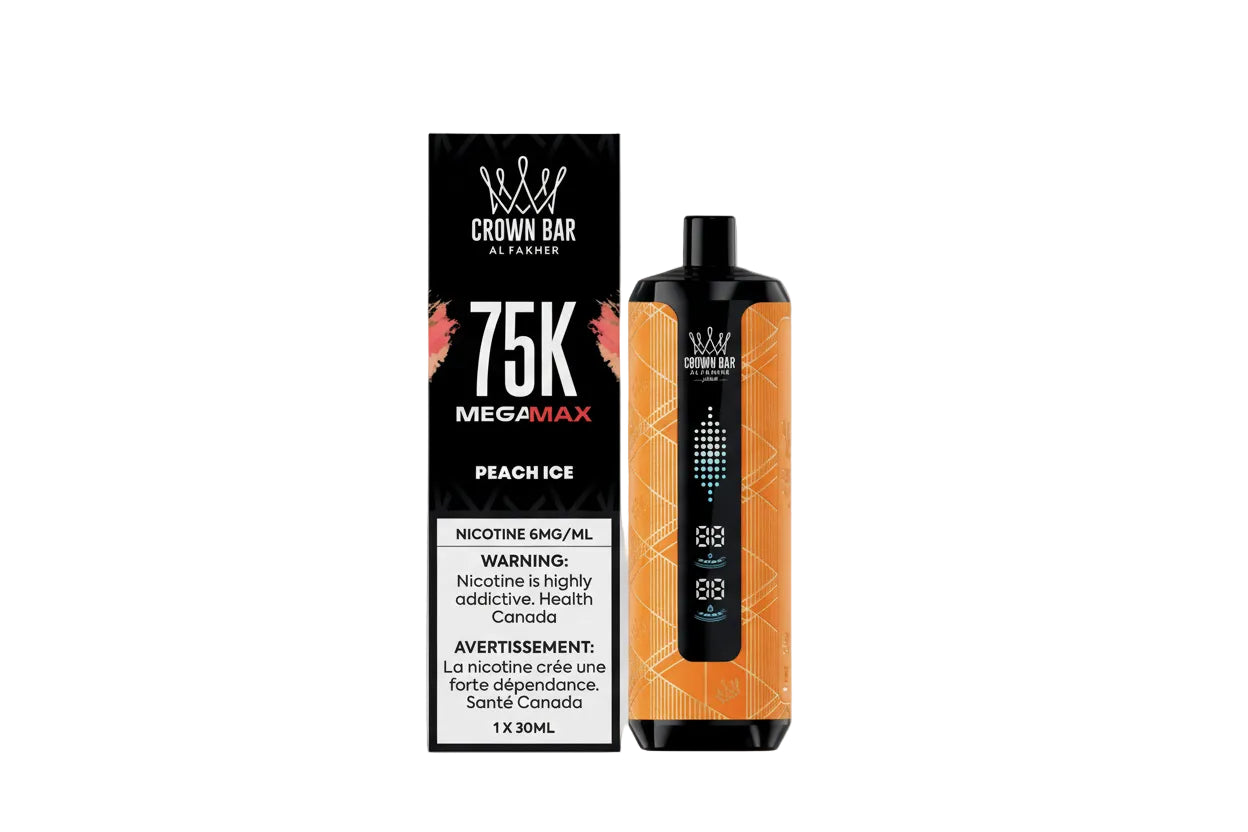 Al Fakher Crown Bar Mega Max 75K - Peach Ice - Wee Shisha N Vape
