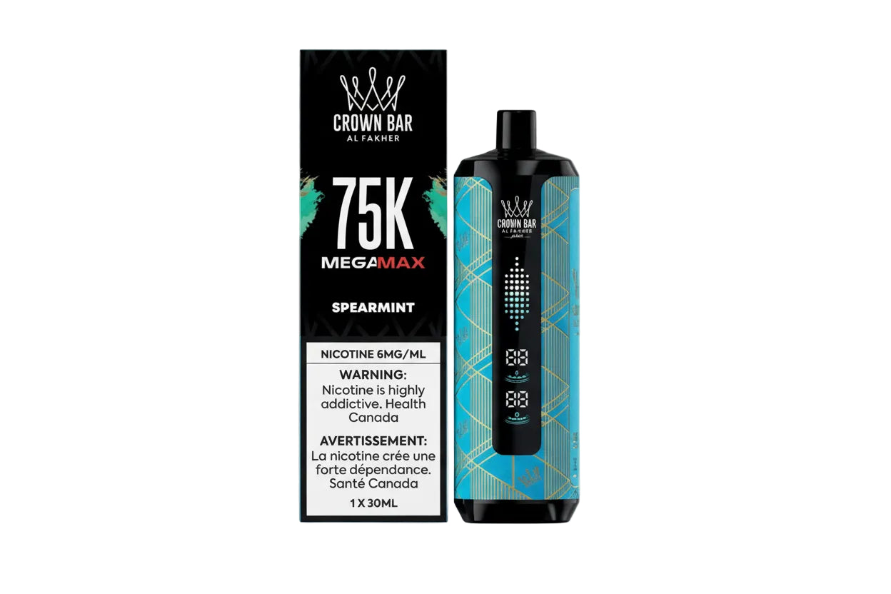 Al Fakher Crown Bar Mega Max 75K - Spearmint - Wee Shisha N Vape