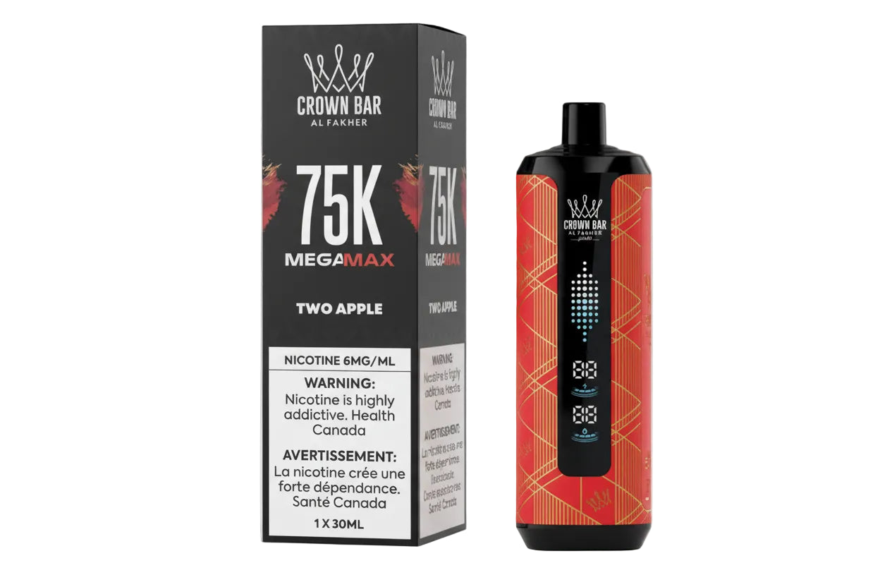 Al Fakher Crown Bar Mega Max 75K - Two Apple - Wee Shisha  N Vape
