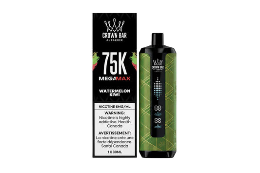 Al Fakher Crown Bar Mega Max 75K - Watermelon Kiwi - Wee Shisha N Vape