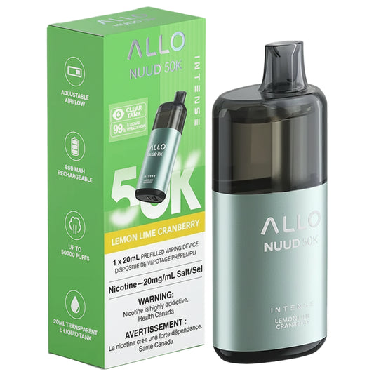Allo Nuud 50K - Lemon Lime Cranberry - Wee Shisha N Vape