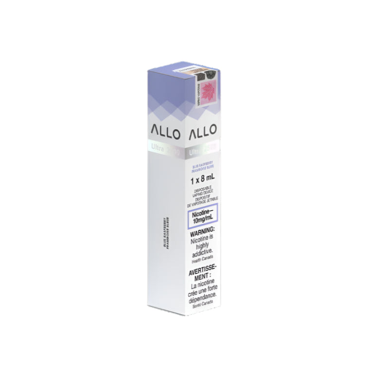 Allo 2500 Disposable Vape Blue Raspberry packaging on a white background