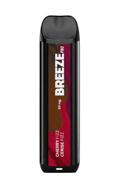 Vape device with 'Breeze Pro' branding on a white background