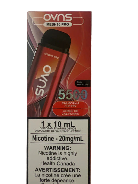 Ovns Mesh 10 Pro 5500 Puffs - California Cherry - Wee Shisha N Vape