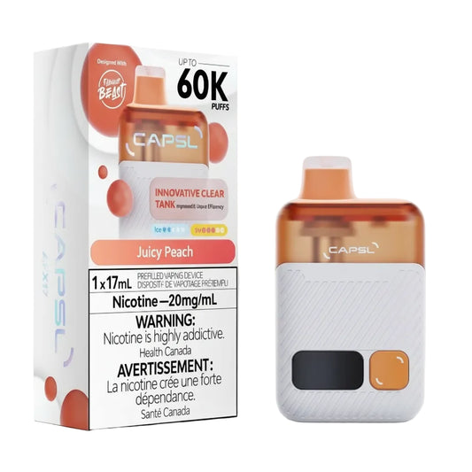 CAPSL 60K Puffs - Juicy Peach - Wee Shisha N Vape