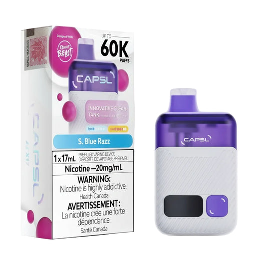 CAPSL 60K Puffs - S. Blue Razz - Wee Shisha N Vape