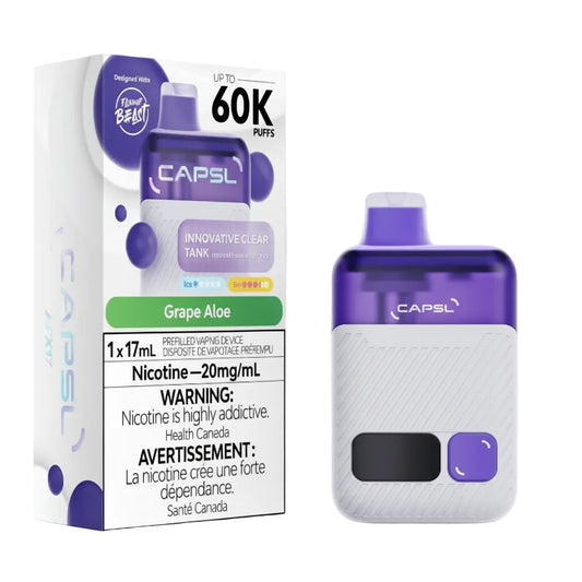 CAPSL 60K Puffs Grape Aloe - Wee Shisha N Vape