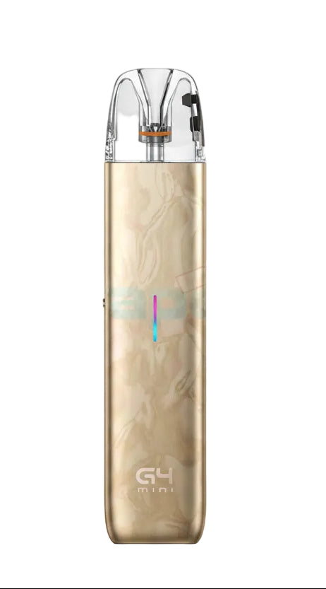champagne gold vape device with 'G4' branding on a white background