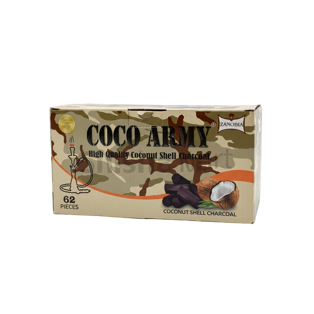Coco Army Coals - 62Pc - Wee Shisha N Vape
