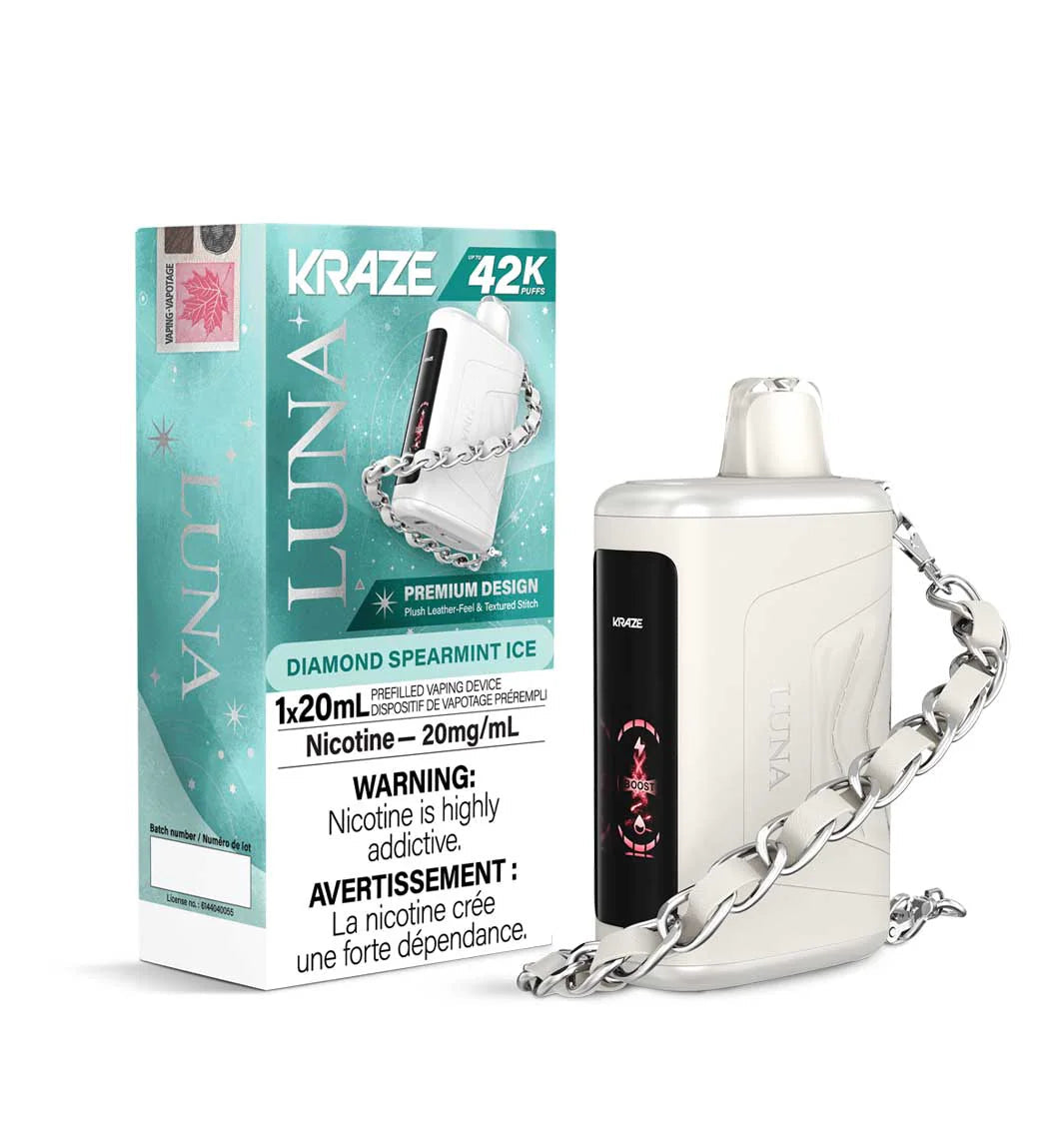 Kraze Luna 42K - Diamond Spearmint Ice - Wee Shisha N Vape