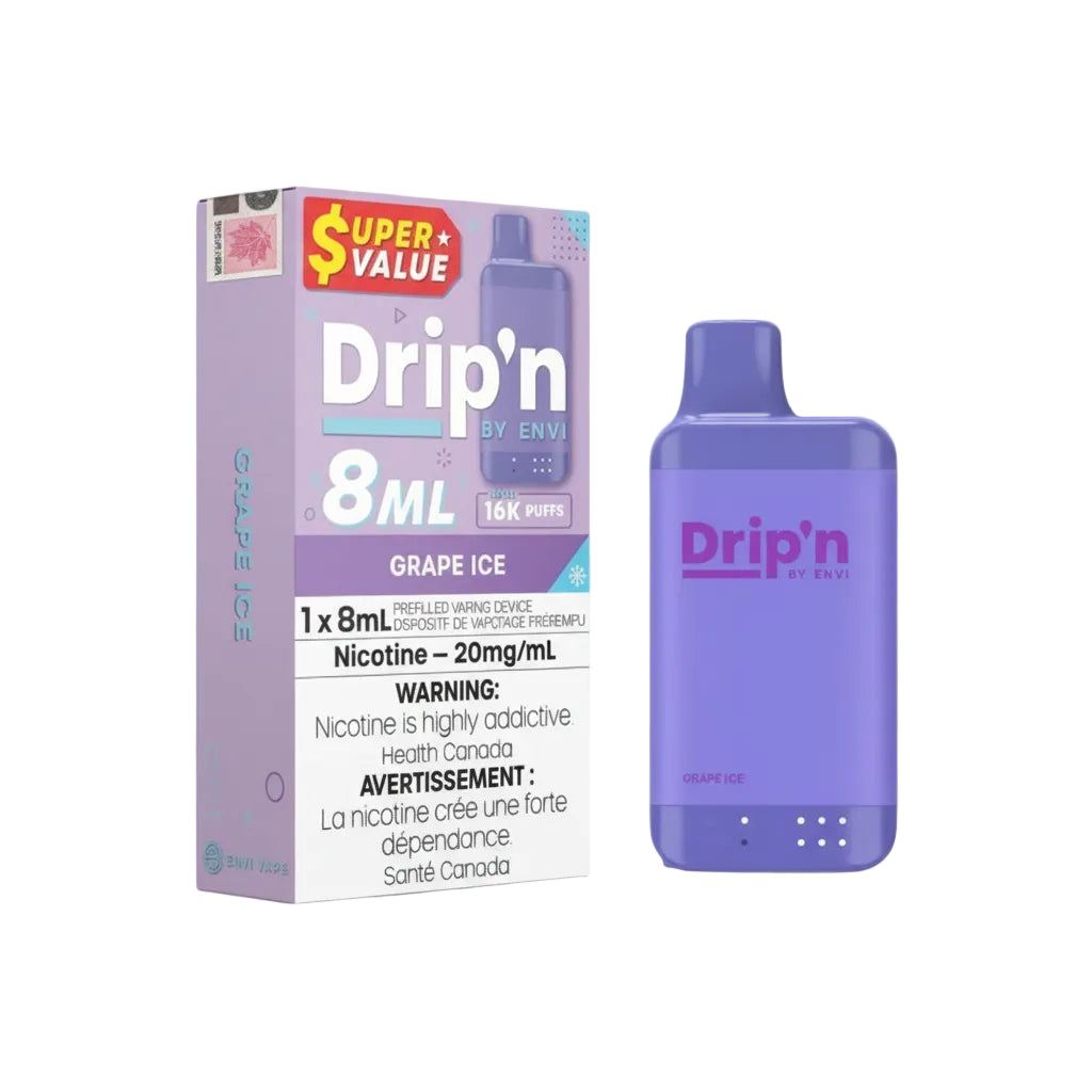 Drip'n 16K - Grape Ice - Disposable - Nicotine - Wee Shisha N Vape