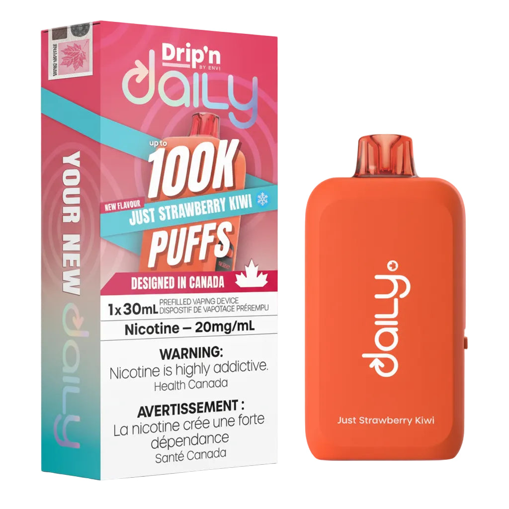 Drip'n Daily 100K Just Strawberry Kiwi Wee Shisha N Vape