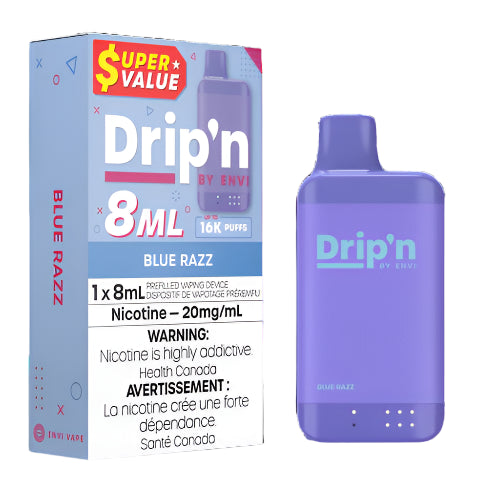 Drip'n 16K Disposable Nicotine Vape - Blue Razz - Wee Shisha N Vape