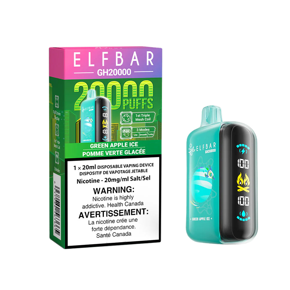 Elf Bar GH20000 - Green Apple Ice - disposable - wee shisha n vape
