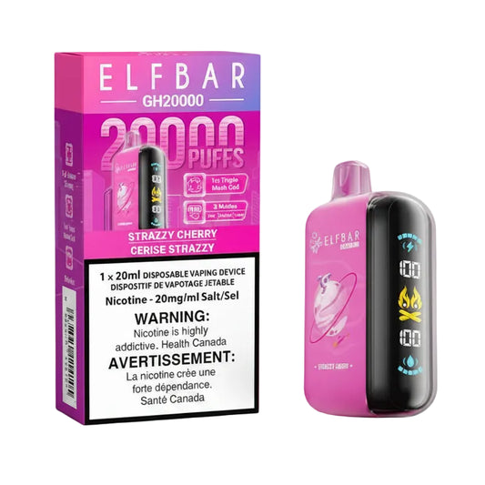 Elf Bar disposable vape device with packaging on a white background
