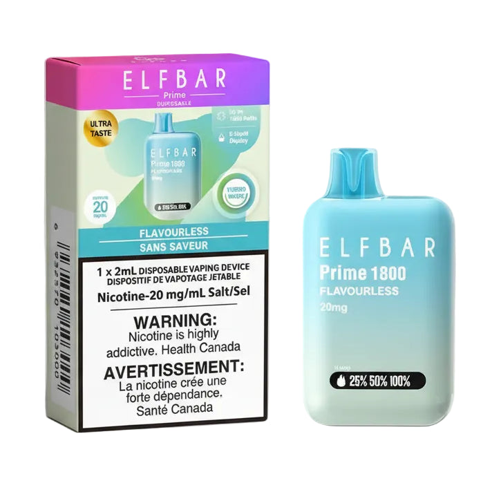 ELFBAR - PRIME - 1800 Puffs - Flavourless - Wee Shisha N Vape